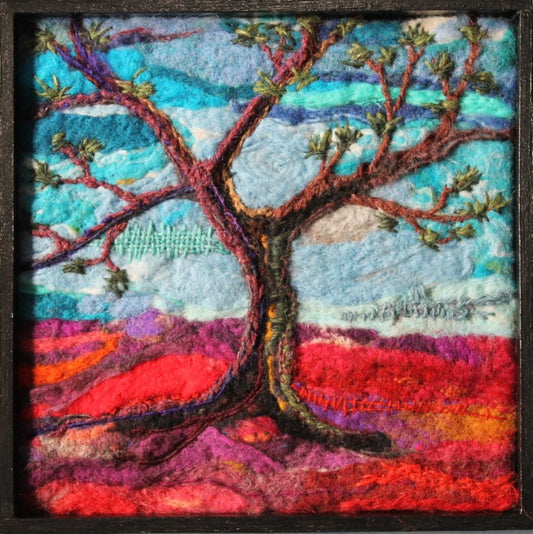 Boom rood-blauw